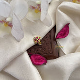 Vriksham Designer Jadau Kundan Nath-Red-Pearls-J3020